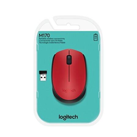 Logitech M171 Kablosuz Mouse Kırmızı